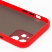 Чехол-накладка PC041 для Apple iPhone 12 (черно-красная) — 2