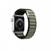 Ремешок ApW27 Alpine Loop для Apple Watch 41 mm текстиль (черно-зеленый) — 1