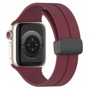 Ремешок для Apple Watch 41 mm силикон на магните (бордовый)