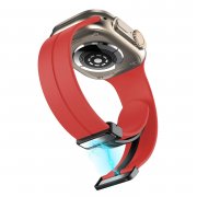 Ремешок - ApW29 для Apple Watch 45 mm силикон на магните (красный) — 3