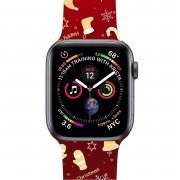 Ремешок ApW16 для Apple Watch 44 mm Watch 42 mm силикон на кнопке (005) (красный)