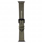 Ремешок - ApW39 Skin Apple Watch 40 mm экокожа (темно-зеленый)