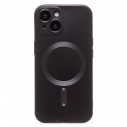 Чехол-накладка Matte SafeMag для Apple iPhone 15 (черная) — 1