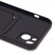 Чехол-накладка с картхолдером для Apple iPhone 14 Plus (черная) — 2