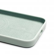 Чехол-накладка Silicone SafeMag с анимацией для Apple iPhone 15 Pro Max (мягкая мята) — 2