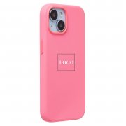 Чехол-накладка Silicone SafeMag с анимацией для Apple iPhone 15 (розовая) — 3