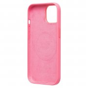 Чехол-накладка Silicone SafeMag с анимацией для Apple iPhone 15 (розовая) — 2