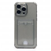 Чехол-накладка с картхолдером для Apple iPhone 15 Pro Max (черная) — 1