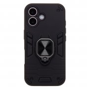 Чехол-накладка противоударный для Apple iPhone 16 (черная) — 1