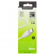 Кабель Borofone BX14 (USB - micro USB) 200см (белый) — 3