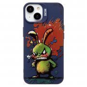 Чехол-накладка для Apple iPhone 13 (заяц) (семно-синяя) — 1