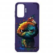 Чехол-накладка для Samsung Galaxy A15 5G (A156E) (кот) (фиолетовая) — 1