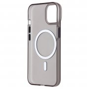 Чехол-накладка SafeMag для Apple iPhone 13 (прозрачно-черная) — 2