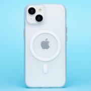 Чехол-накладка SafeMag для Apple iPhone 13 (прозрачно-белая)