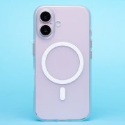 Чехол-накладка SafeMag для Apple iPhone 16 (прозрачно-белая)