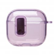 Чехол для кейса Apple AirPods (4-го поколения) (прозрачно-фиолетовая)