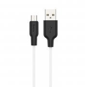 Кабель Hoco X21 Plus (USB - micro USB) 100см (черно-белый) — 1