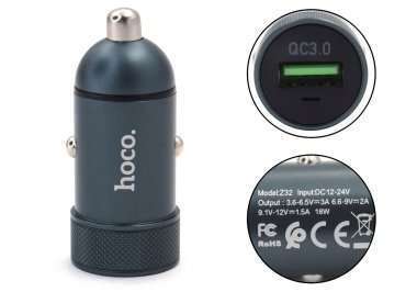 Автомобильное зарядное устройство USB Hoco Z32 USB (черное) — 2