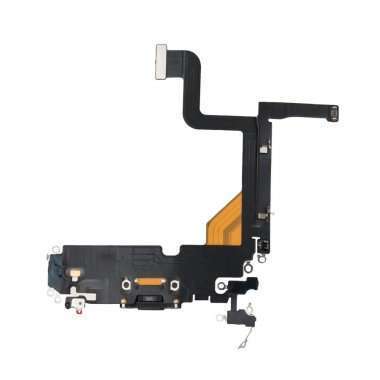Шлейф для Apple iPhone 13 Pro на разъем зарядки/микрофон (черный) Премиум — 2