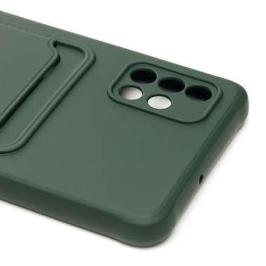 Чехол-накладка - SC304 с картхолдером для Samsung Galaxy A51 4G (A515F) (208736) (темно-зеленая) — 5