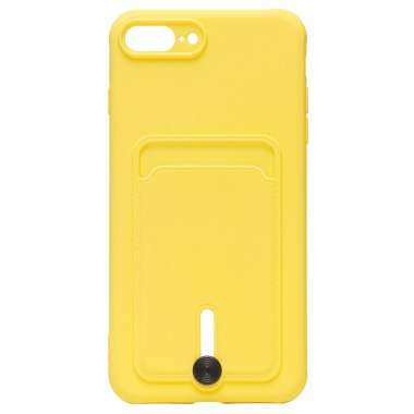 Чехол-накладка - SC304 с картхолдером для Apple iPhone 8 Plus (208674) (желтая) — 1