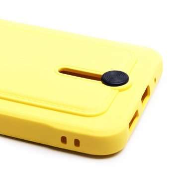 Чехол-накладка - SC304 с картхолдером для Xiaomi Poco C55 (желтая) — 4