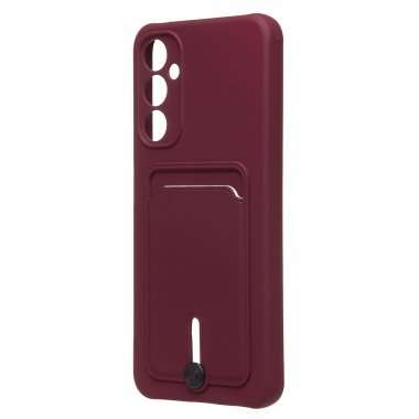 Чехол-накладка - SC304 с картхолдером для Samsung Galaxy A05s (A057F) (бордовая) — 4
