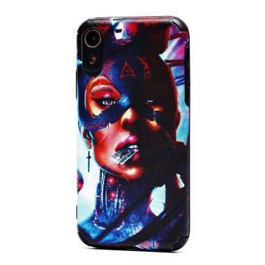Чехол-накладка - SC310 для Apple iPhone XR (006) (черная) (рисунок) — 6