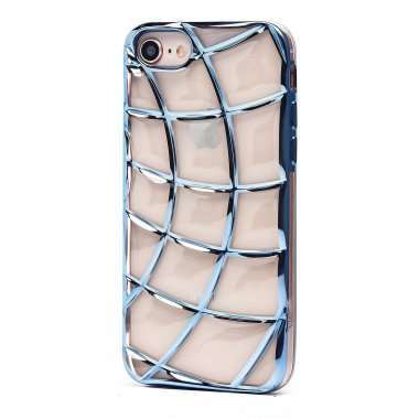 Чехол-накладка - SC340 для Apple iPhone SE 2022 (прозрачно-синяя) (230431) — 7