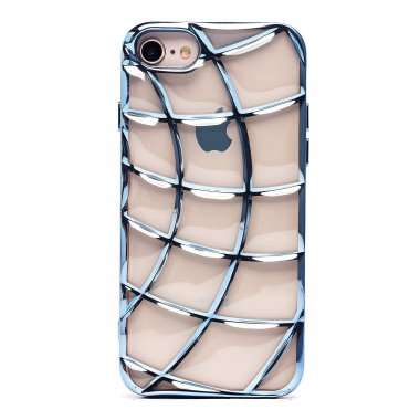 Чехол-накладка - SC340 для Apple iPhone SE 2022 (прозрачно-синяя) (230431) — 1
