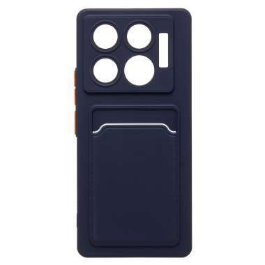Чехол-накладка - SC337 с картхолдером для Infinix GT 20 Pro (232736) (темно-синяя) — 1