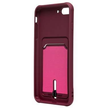 Чехол-накладка - SC304 с картхолдером для Apple iPhone 8 Plus (208670) (бордовая) — 6