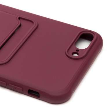 Чехол-накладка - SC304 с картхолдером для Apple iPhone 8 Plus (208670) (бордовая) — 5