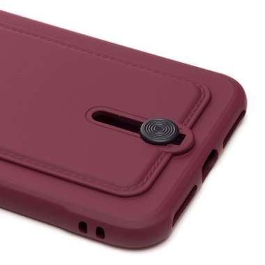 Чехол-накладка - SC304 с картхолдером для Apple iPhone 8 Plus (208670) (бордовая) — 4