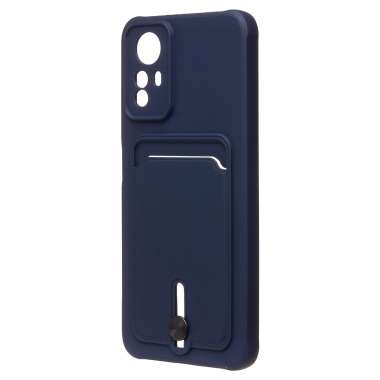 Чехол-накладка с картхолдером для Xiaomi Redmi Note 12S (темно-синяя) — 7