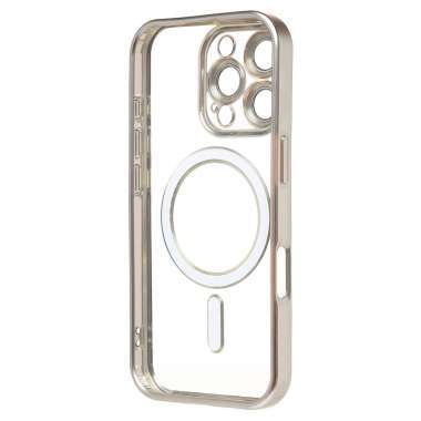Чехол-накладка SafeMag для Apple iPhone 16 Pro (серебристая) — 2