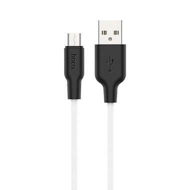 Кабель Hoco X21 Plus (USB - micro USB) 100см (черно-белый) — 1