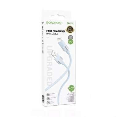 Кабель Borofone BX106 (USB - lightning) 100см (синий) — 5